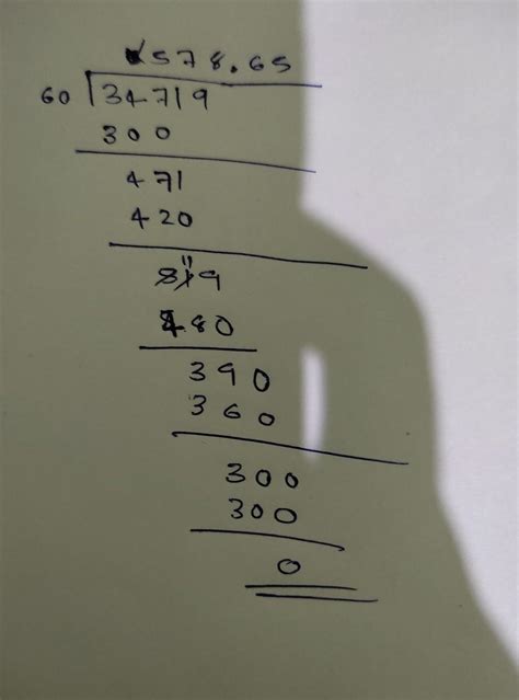 34719 divided by 60 use long decision - Brainly.in
