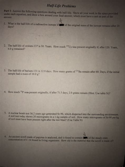 Image result for Solving Half-Life Problems