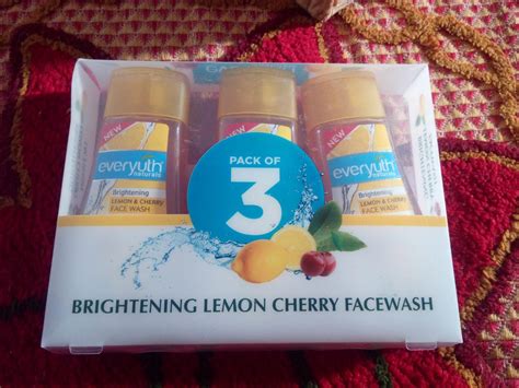 Everyuth Naturals Brightening Lemon & Cherry Face Wash, Pack of 3 ...