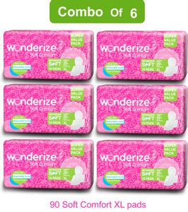 Wonderize Soft Comfort Extra Absorption XL Sanitary Napkins - 90 Pads ...