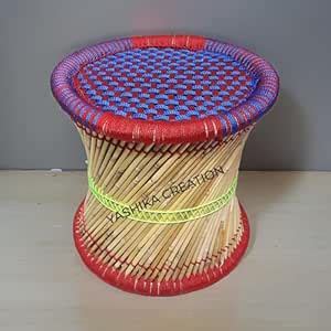 yashika Creations handicraf ! Cane bar mudda/mudah/mora Stool for ...
