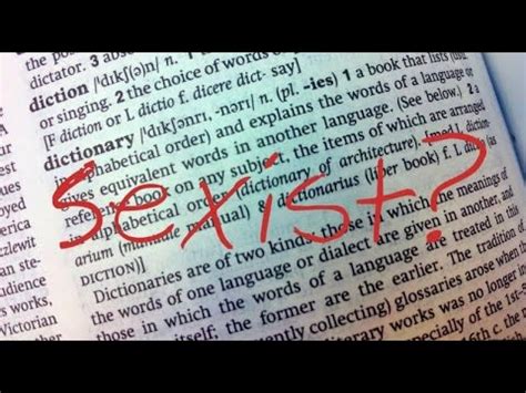 Is the Dictionary Really Sexist? #DictionaryGate - YouTube