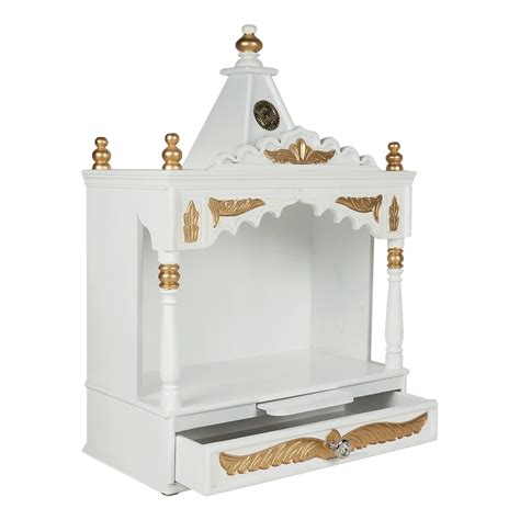 Divya Prakostha Wall Mount White Color Pooja Mandir for Home – DZYN ...