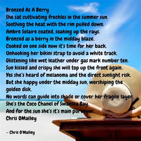 Bronzed As A Berry She s... | Quotes & Writings by Chris OMalley ...