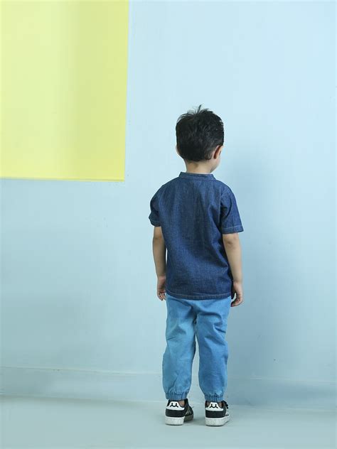 Boys Chambray Shirt Dark