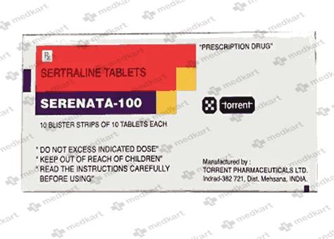 SERENATA 100MG TABLET 10'S : View Price, Combination and Alternatives ...