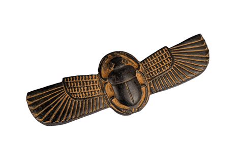 Buy Unique Ancient Egyptian Art Winged Sacred ab Beetle Khepri black ...