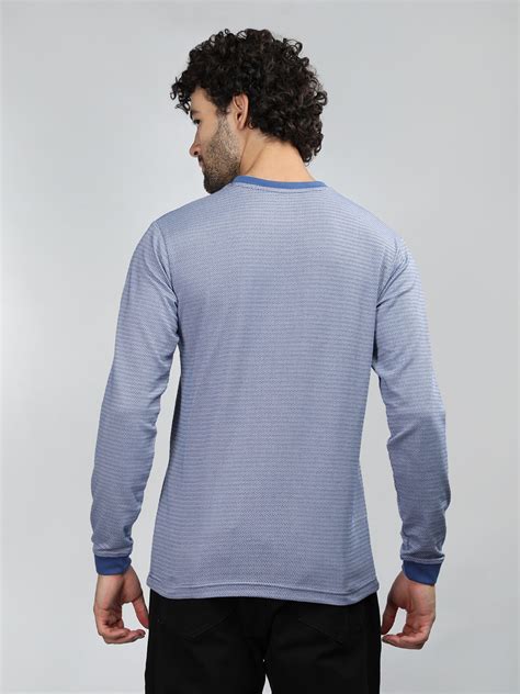 Neva Men Crew Neck Full Sleeves T-shirt Wave pattern – Neva Clothing India