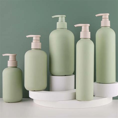 Empty Frosted Green Body Lotion Bottle Conditioner Bottle Lotion Bottle ...