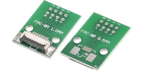 Buy 8 Pin 1.0mm FFC / FPC Adapter Board With Soldered Connector Online ...
