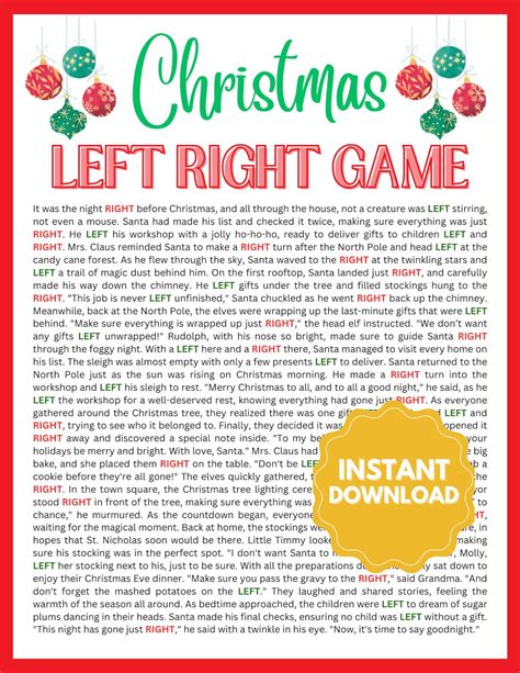 Left right christmas story left right christmas game left right ...