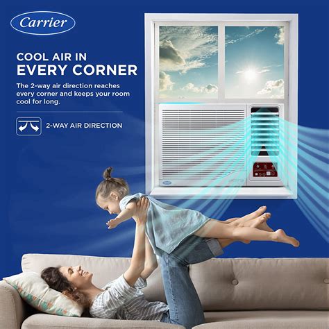 Carrier 1 Ton 3 Star Fixed Speed Window AC Estra DX -CAW12SC3R32F0 Whi ...