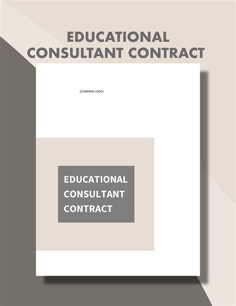 Educational Consultant Contract Template