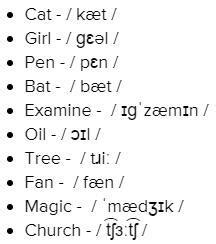 (a) Give phonetic transcription for anyseven of the following: 1x7=7Cat ...