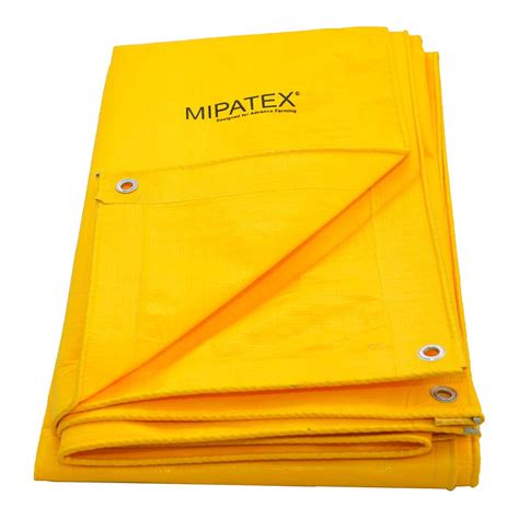 Mipatex Tarpaulin Sheet Waterproof Heavy Duty 12ft x 10ft with Rope 5m ...