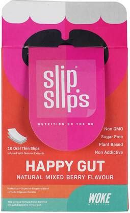 SLIP SLIPS HAPPY GUT PROBIOTIC ORAL STRIPS, DIGESTIVE ENZYMES FOR ...