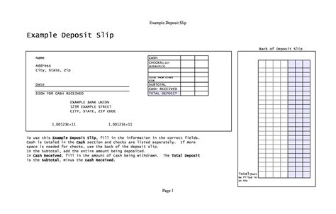 37 Bank Deposit Slip Templates & Examples ᐅ TemplateLab