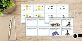 Grade 4 Addition and Subtraction Challenge Cards