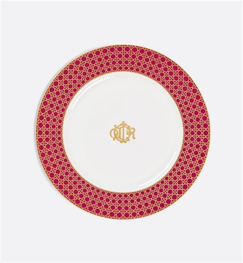 Dinner Plate White Limoges Porcelain with Blue and 24-Carat Gold ...