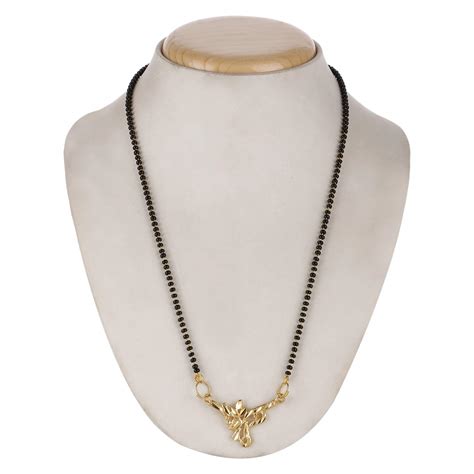 Buy Shona Jewellery Traditional Gold Plated Long Ethnic Mangalsutra ...