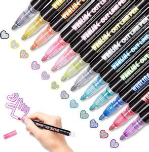 Flipkart.com | Shyam Creation Outline markers || Self-Outline 12 colors ...