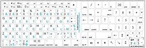 MAC ENGLISH-FRENCH AZERTY KEYBOARD STICKERS WHITE BACKGROUND : Amazon ...