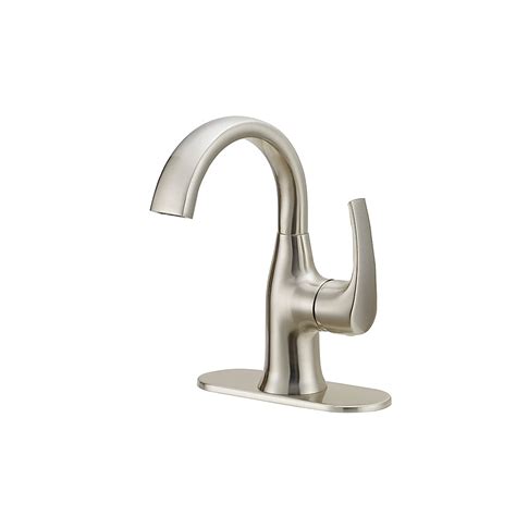 Jacuzzi Lyndsay Brushed Nickel 4-in centerset 1-handle WaterSense High ...