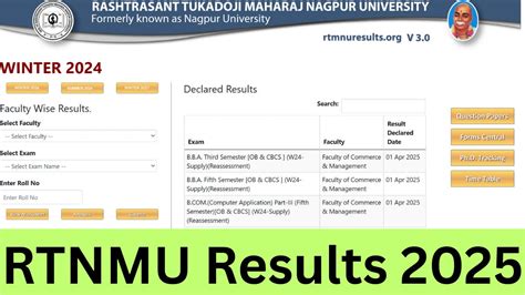 RTMNU Result 2025 Out, Check Nagpur University 1st, 2nd, 3rd, 4th, 5th ...
