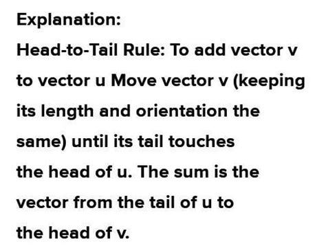 define head to tail rule - Brainly.in