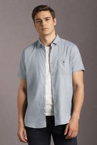 LOUIS PHILIPPE Men Self Design Casual Grey Shirt - Buy LOUIS PHILIPPE ...
