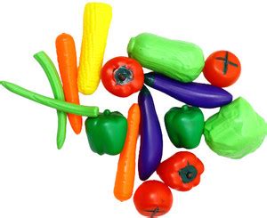 Galaxies Multicolor Big Size Vegetable Set Plastic Non Toxic Pretend ...