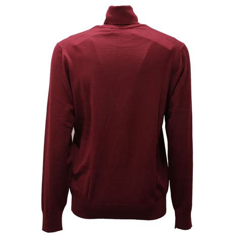 6093AF dolcevita uomo DOLCE & GABBANA burgundy wool turtleneck sweater man