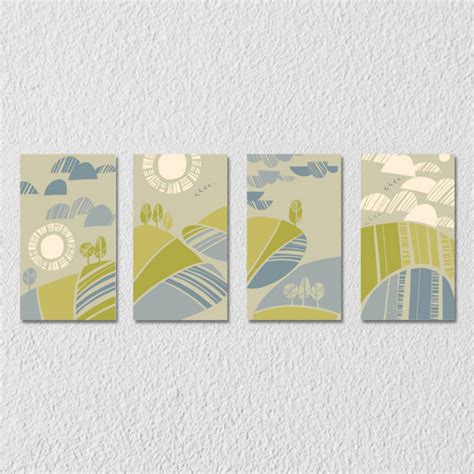 Nature Landscape Wall Art 14, Set Of 4 – Myindianthings