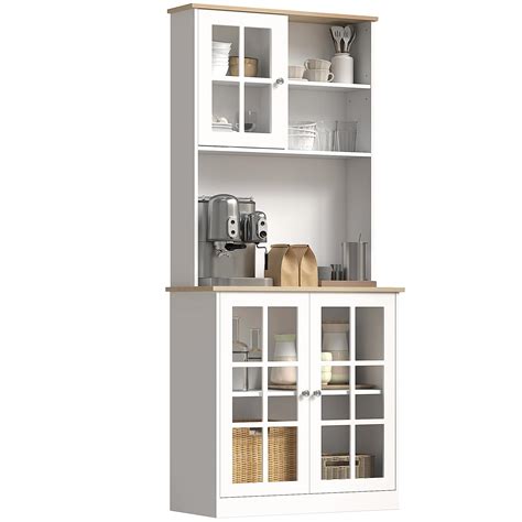 Homcom Kitchen Pantry Storage Cabinet 72 Freestanding Cabinet With ...