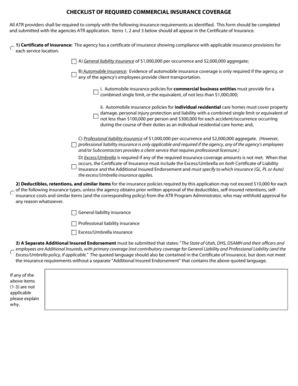 Image result for Commercial Insurance Coverage Checklist