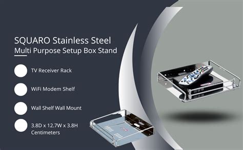 SQUARO ONLINE STORE Stainless Steel Multi Purpose Setup Box Stand Tv ...