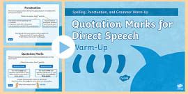 Direct Speech Punctuation | Speech Punctuation PPT