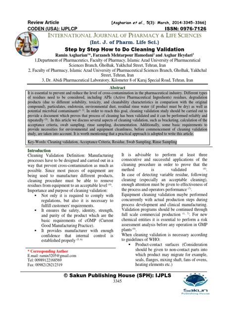 Image result for Basic Validation Method for Cleaning