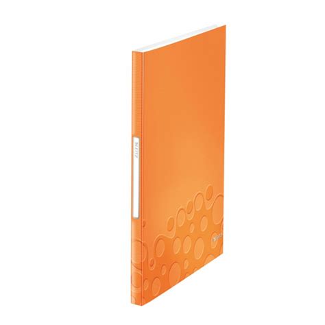 Leitz Wow PP Display Book Premium File Folder with 40 Pockets, Orange ...