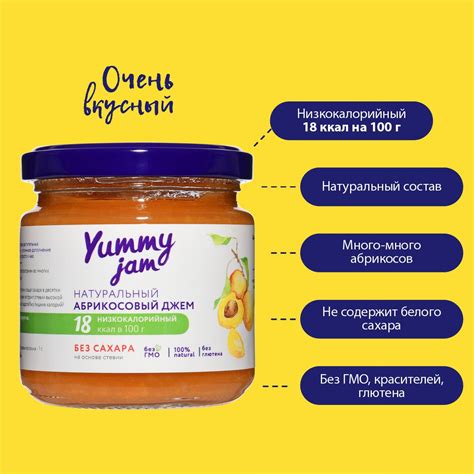 Натуральный низкокалорийный джем / варенье без сахара Yummy Jam ...