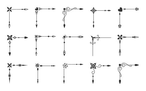 Retro narożny element ramki czarny zestaw linii Fantazyjny vintage ...