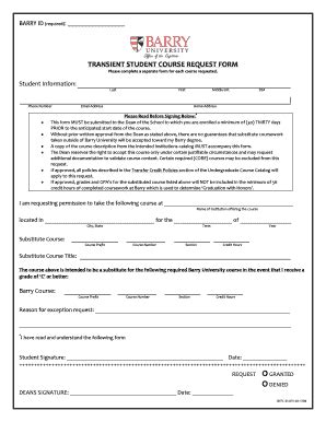 Barry Student Forms: Complete with ease | airSlate SignNow