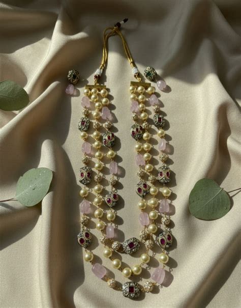 3 Tier Maharani Mala (Pink) – ZANERA