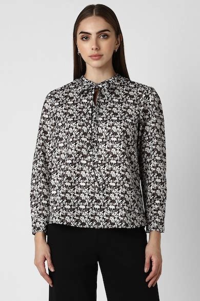 Buy Women White Print Formal Stylized Neck Top Online - 39703891 | Van ...