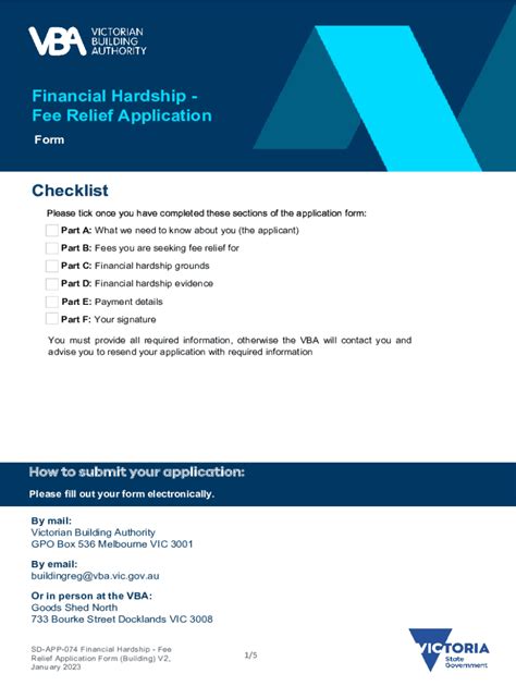 Fillable Online A Guide to Completing this Application Form Check List ...