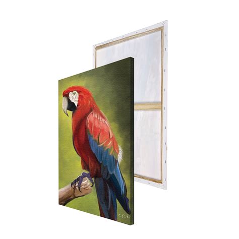 Colorful Parrot on Tree Original Design Canvas Printed Wall Painting ...