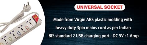 MX 4 Way Universal Spike Guard Extension with 2 USB Plugs Inbuilt ...