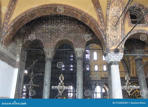 Hagia Sophia Mosque Interior, Architecture Details in Istanbul, Turkey ...