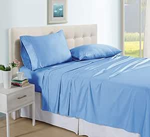 Buy Luxus 100% Cotton Flexi Fit Sheet Set - 4 Piece - King Size - Soft ...