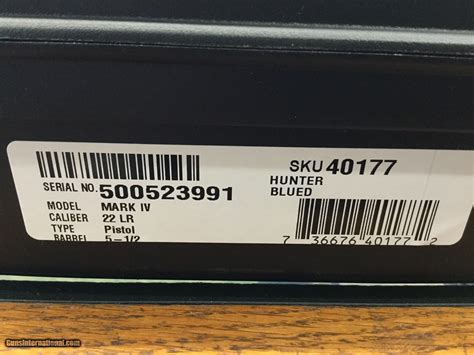 Ruger MKIV Hunter 22lr, 5.5" Blue Fluted, Adj Rear/ Red HiViz Front ...